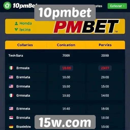 Comparação entre 10pmbet e concorrentes do setor